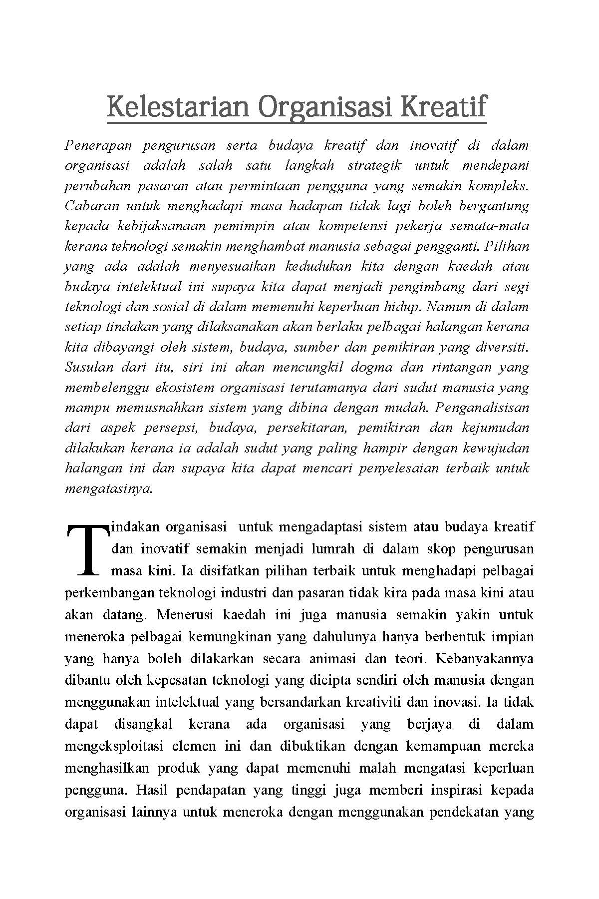 Kelestarian Organisasi Kreatif - Image 7
