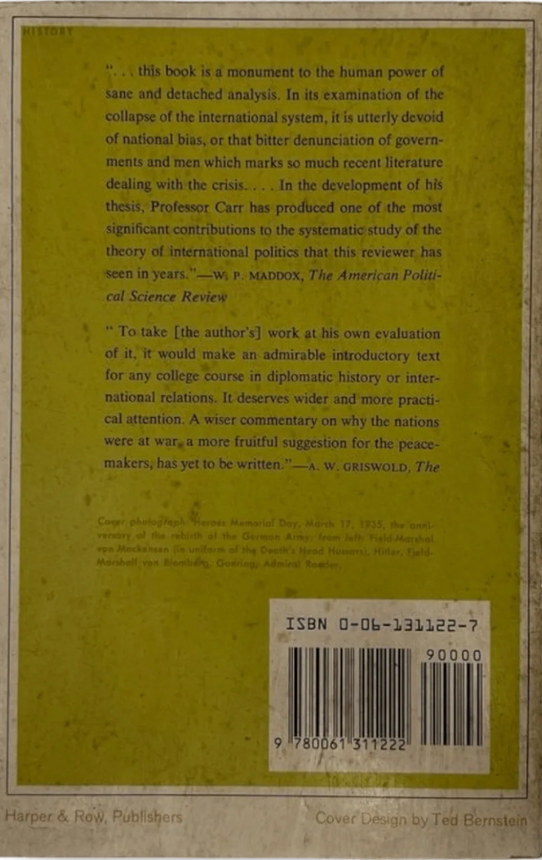 The Twenty Years' Crisis, 1919-1939