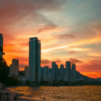 Suasana Senja di Pantai Poster