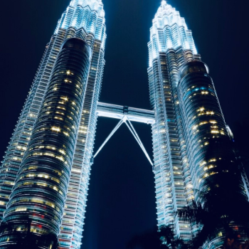 Petronas Twin Towers at Night Poster