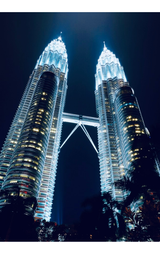 Petronas Twin Towers at Night Poster