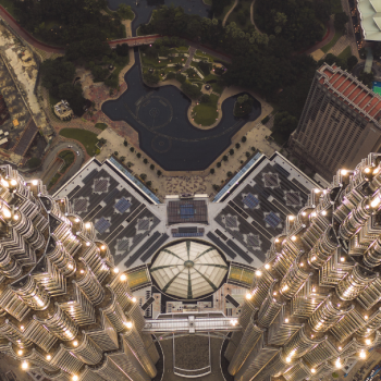 Petronas Twin Towers From Above Poster