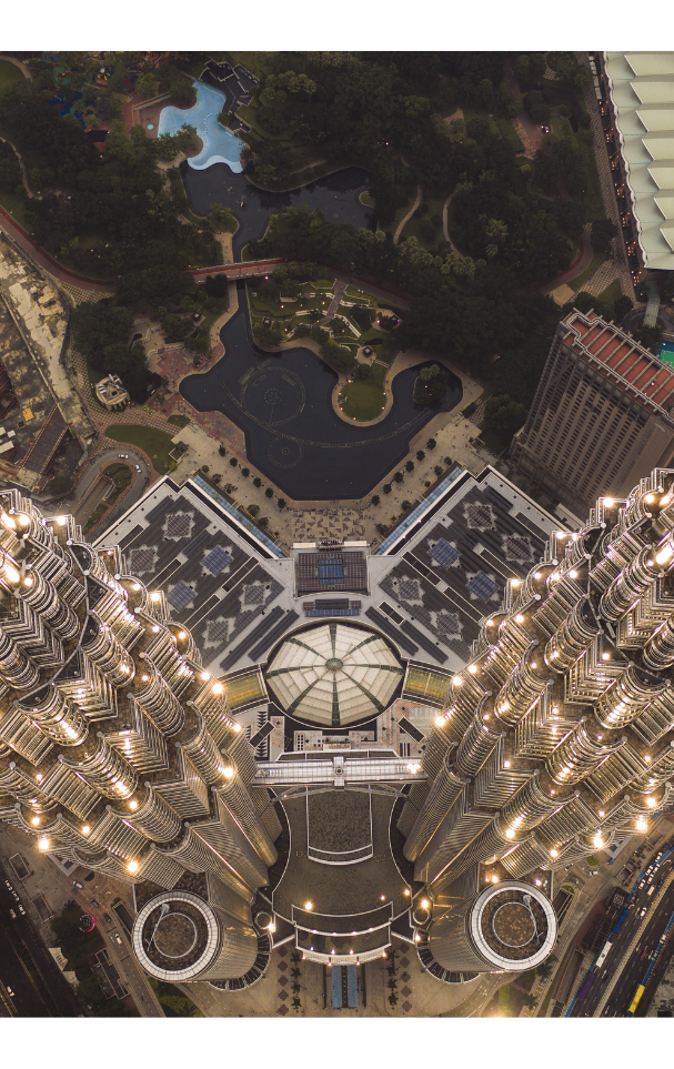 Petronas Twin Towers From Above Poster