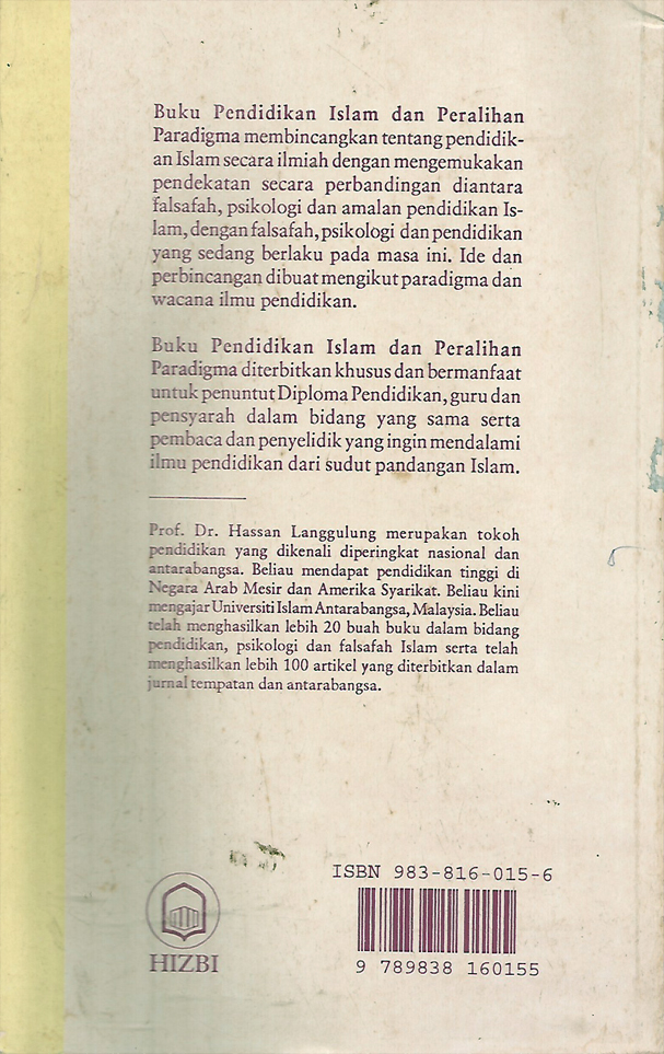 Pendidikan Islam dan Peralihan Paradigma