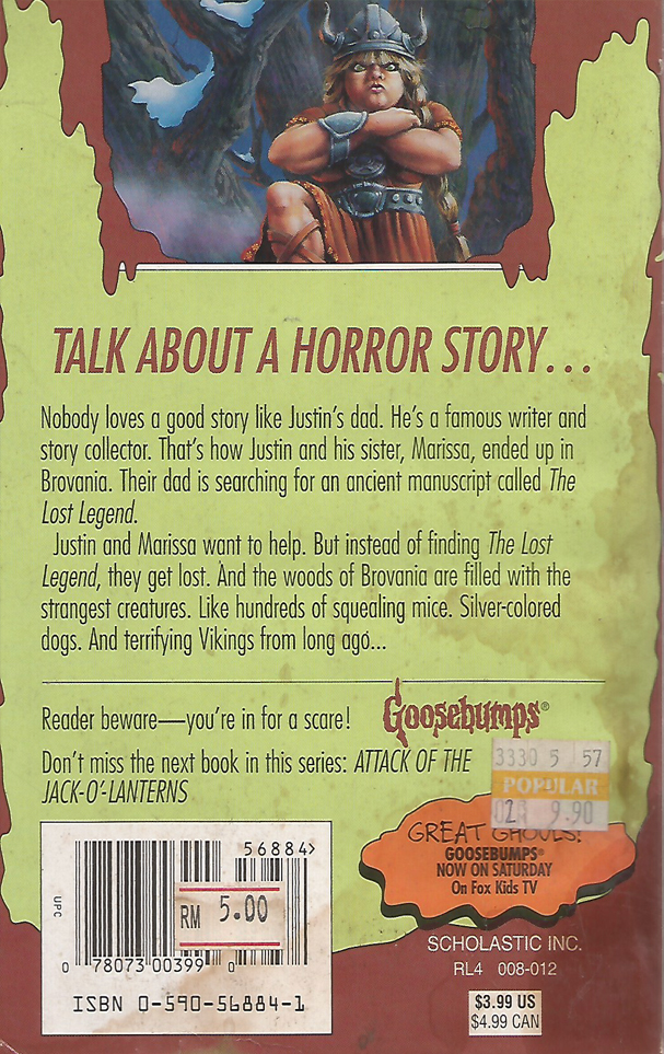 Goosebumps #47: Legend of the Lost Legend