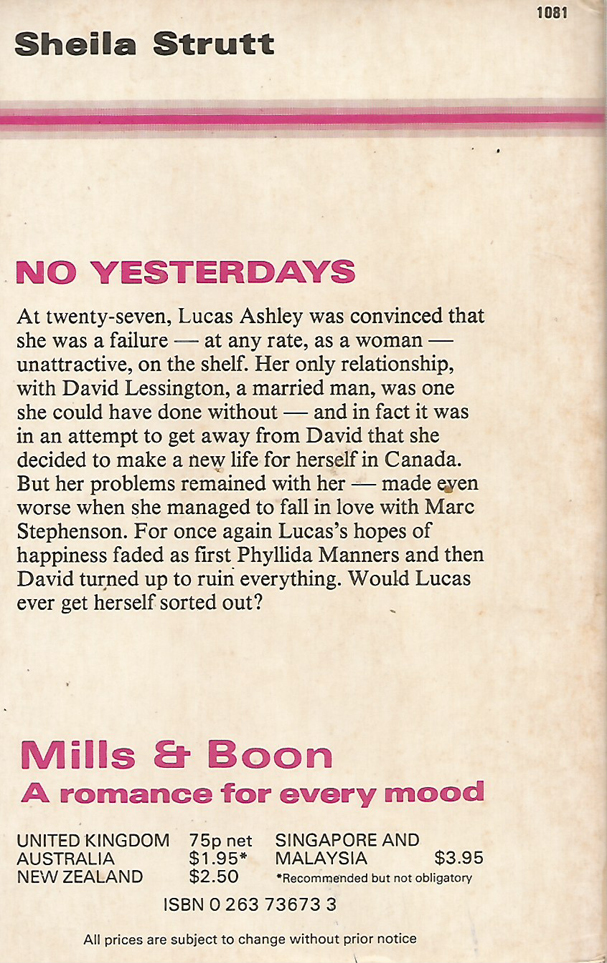 No Yesterdays