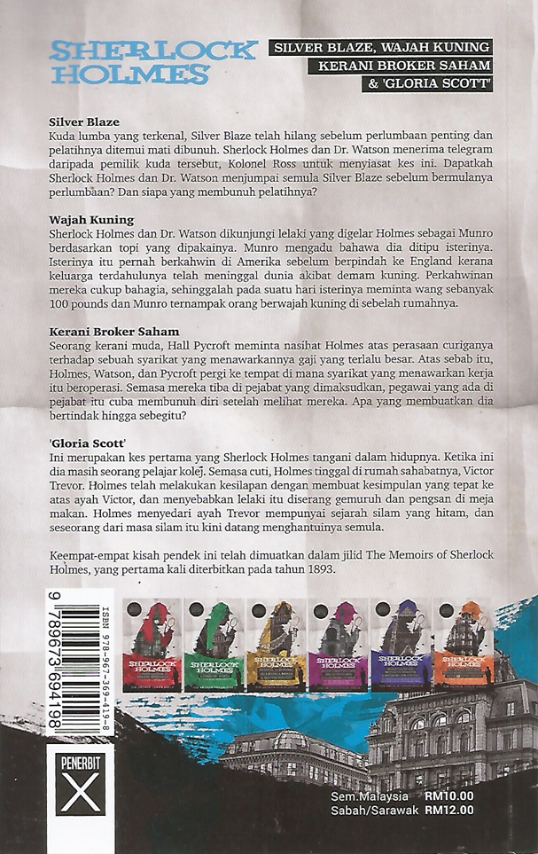 Sherlock Holmes: Silver Blaze, Wajah Kuning, Kerani Broker Saham & ‘Gloria Scott’