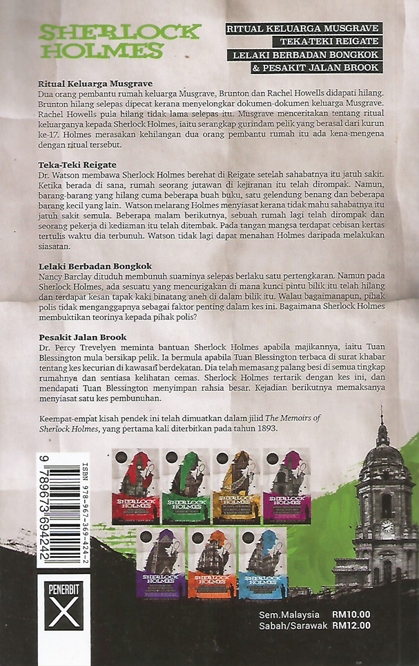 Sherlock Holmes: Ritual Keluarga Musgrave, Teka-Teki Reigate, Lelaki Berbadan Bongkok & Pesakit Jalan Brook
