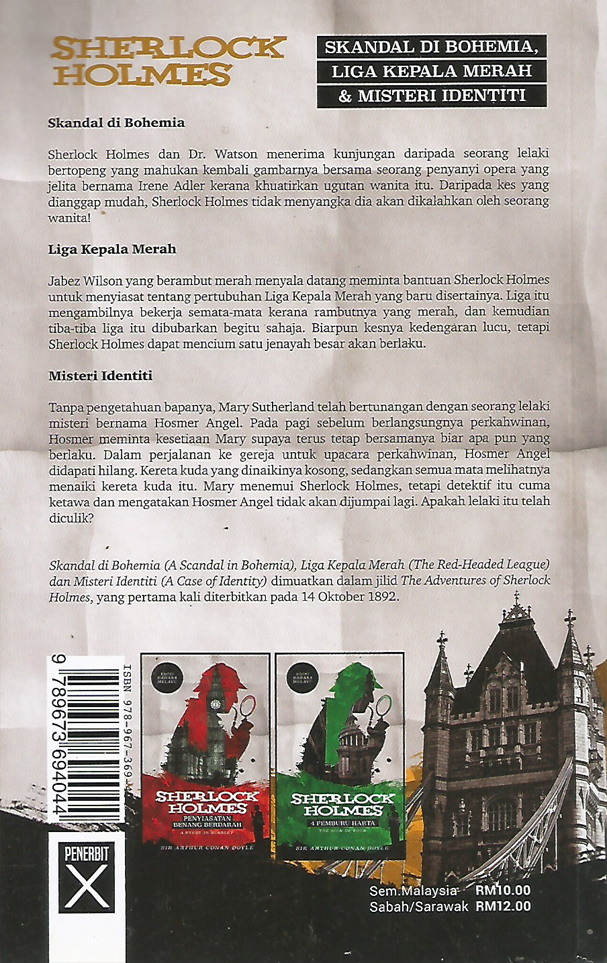 Sherlock Holmes: Skandal di Bohemia, Liga Kepala Merah & Misteri Identiti