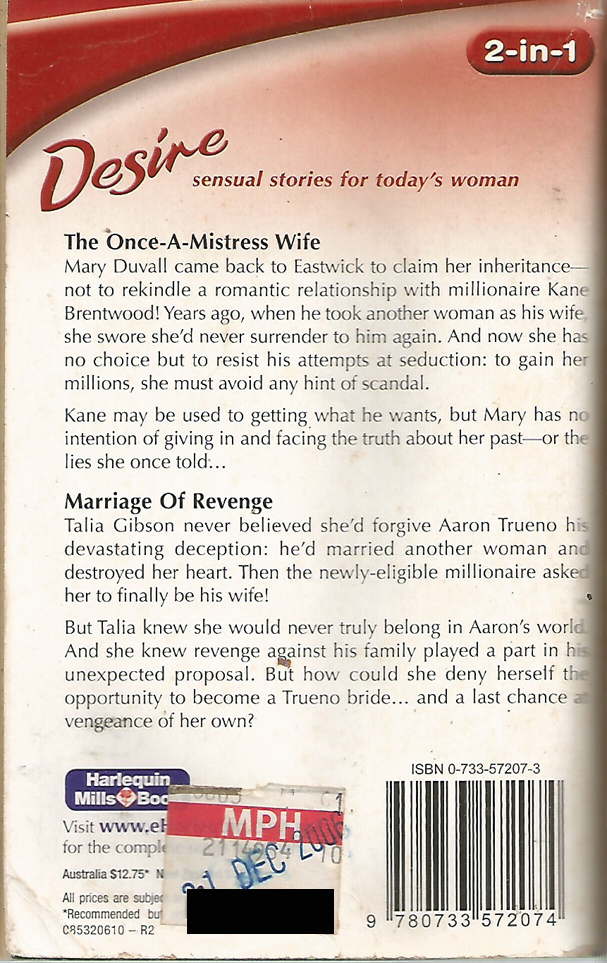 Marriage Of Revenge & The Once-A-Mistress Wife